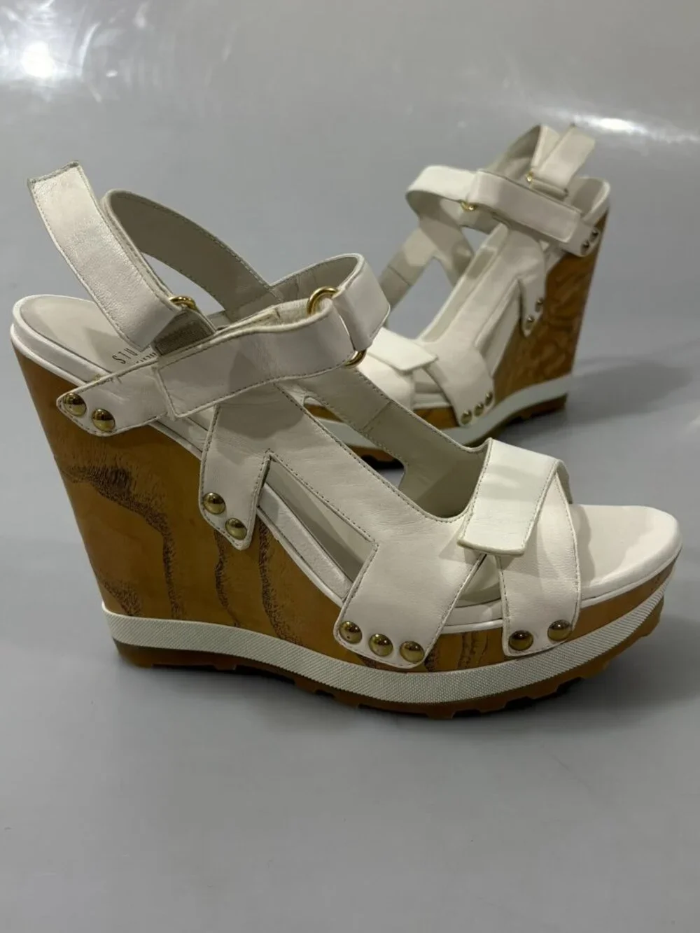 Stuart Weitzman white leather